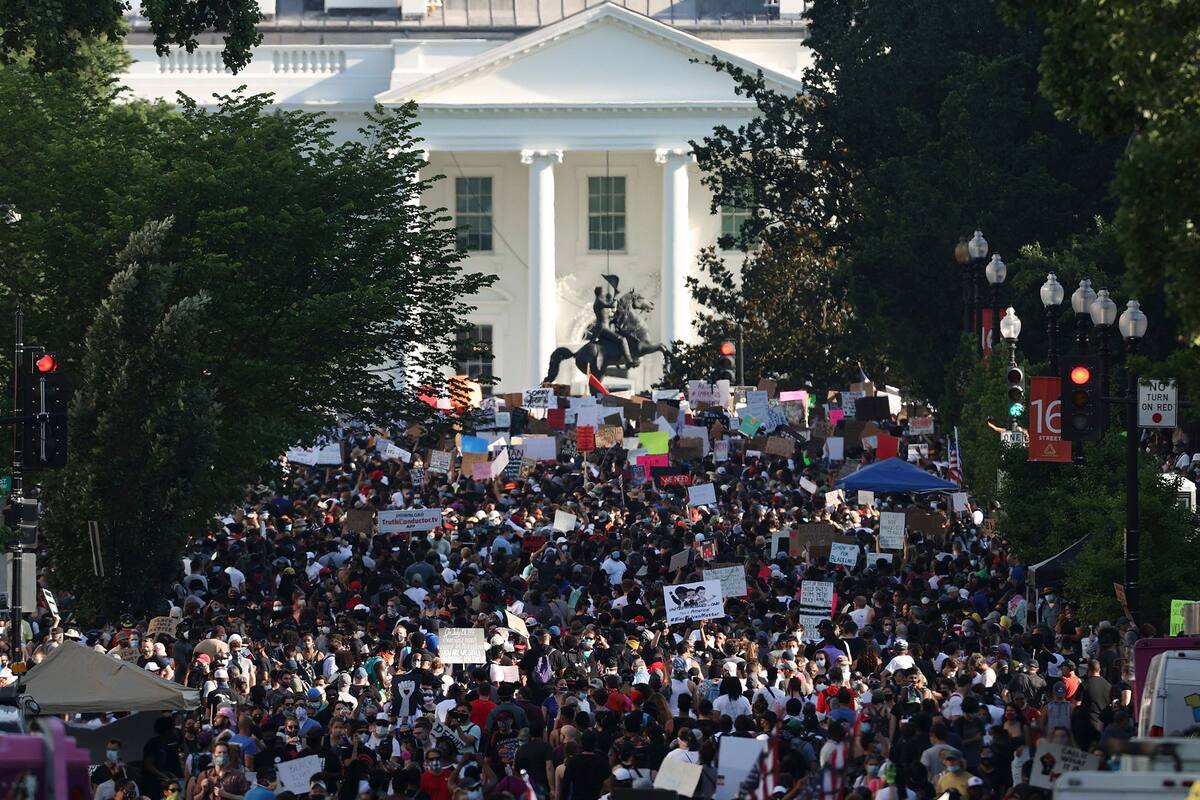 Protesta Washington por la muerte de George Floyd casa blanca
