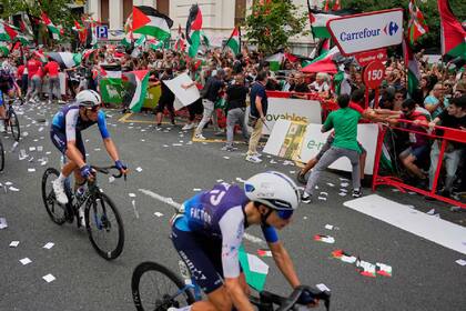 Protestas contra Israel en la Vuelta a España
