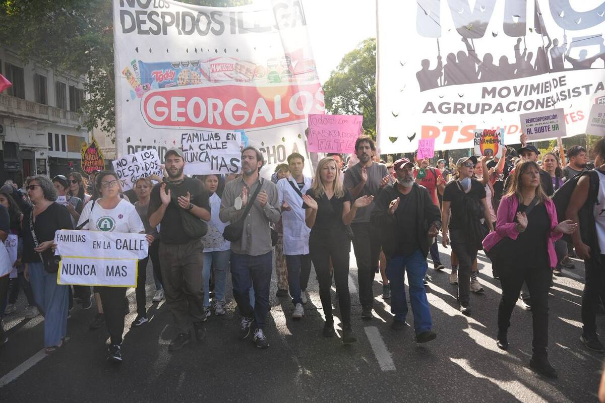 Protestas contra la reforma laboral en el centro porteño