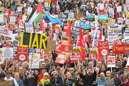 Protestas contra Trump en Londres