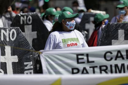 Protestas en Bogotá contra el gobierno de Iván Duque