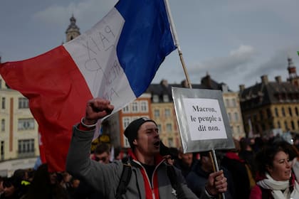 Protestas en Francia contra la reforma de pensiones.