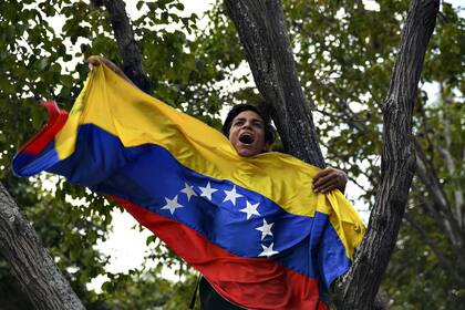 Protestas en la Universidad Central de Venezuela, en Caracas