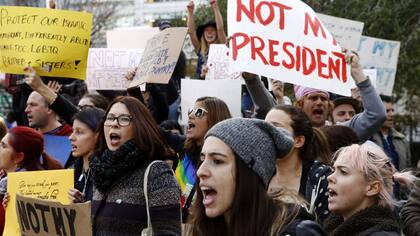 Protestas en Manhattan contra el triunfo electoral de Trump, 10 de noviembre del 2016
