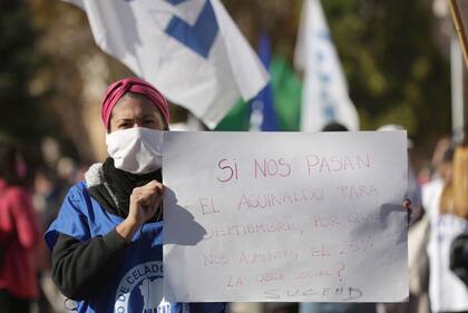 Protestas en Mendoza en contra de la medida por el pago de aguinaldo