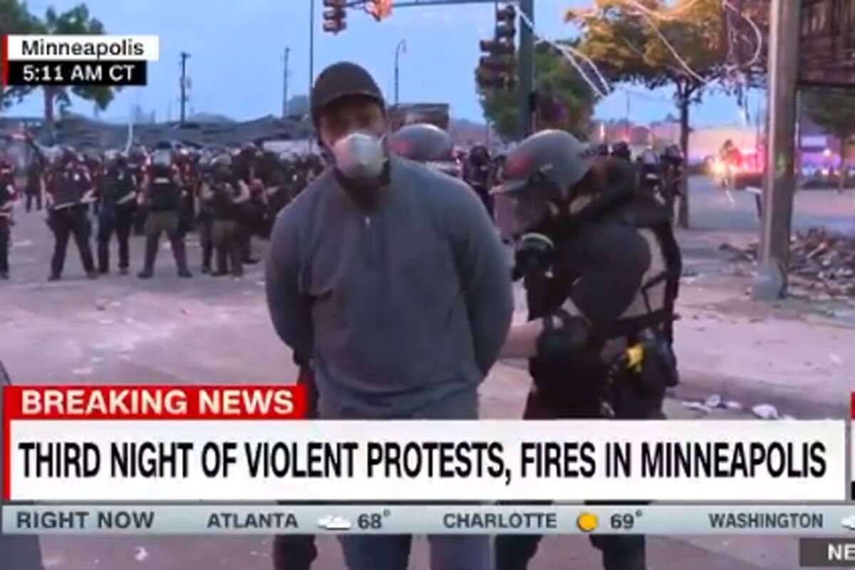Protestas en Minneapolis: arrestaron en vivo a un periodista de la CNN