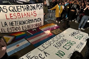 Protestas frente a la embajada de la Argentina en Madrid