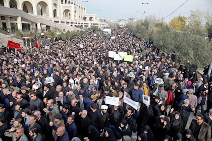 Protestas por el asesinato de Soleimani en la calles de Irán