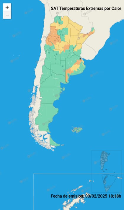 Provincias que estarán bajo alerta por calor extremo
