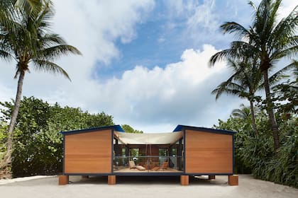 Proyecto de vivienda desarmable proyectada en 1934 y construida por la firma Louis Vuitton en 2013, en Miami.