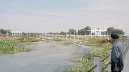 Proyecto Parque Esponja para el saneamiento y valorización del meandro del Arroyo San Francisco en Claypole.