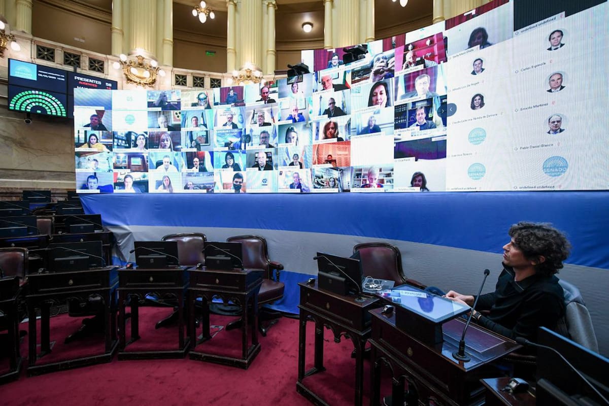 Prueba de verificación de identidad de los miembros del Senado en las sesiones remotas
