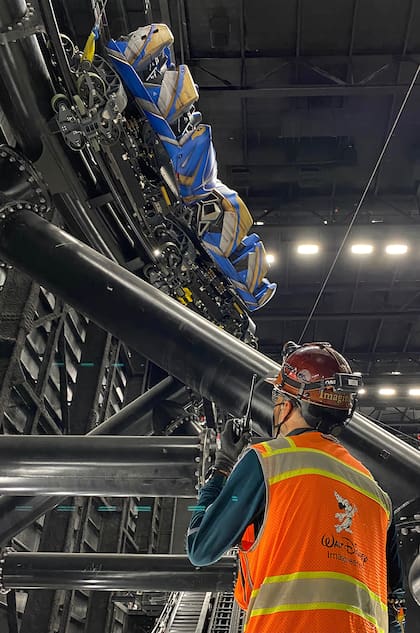 Pruebas en la futura atracción Guardians of the Galaxy: Cosmic Rewind, que estará en Epcot
