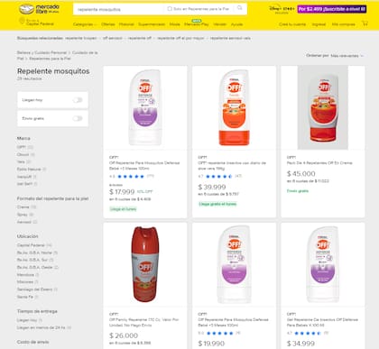 Publicaciones en Mercado Libre al viernes 5 de abril