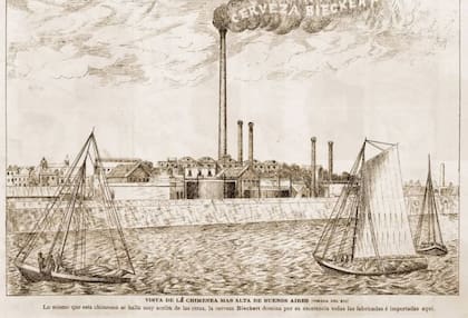 Publicidad de cerveza Bieckert de 1890