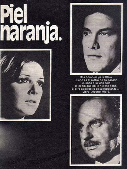 Publicidad gráfica de la telenovela Piel Naranja