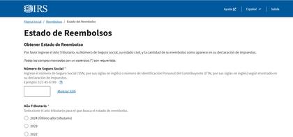 Puede verificar el estado de su reembolso las 24 horas del día en la página oficial del IRS