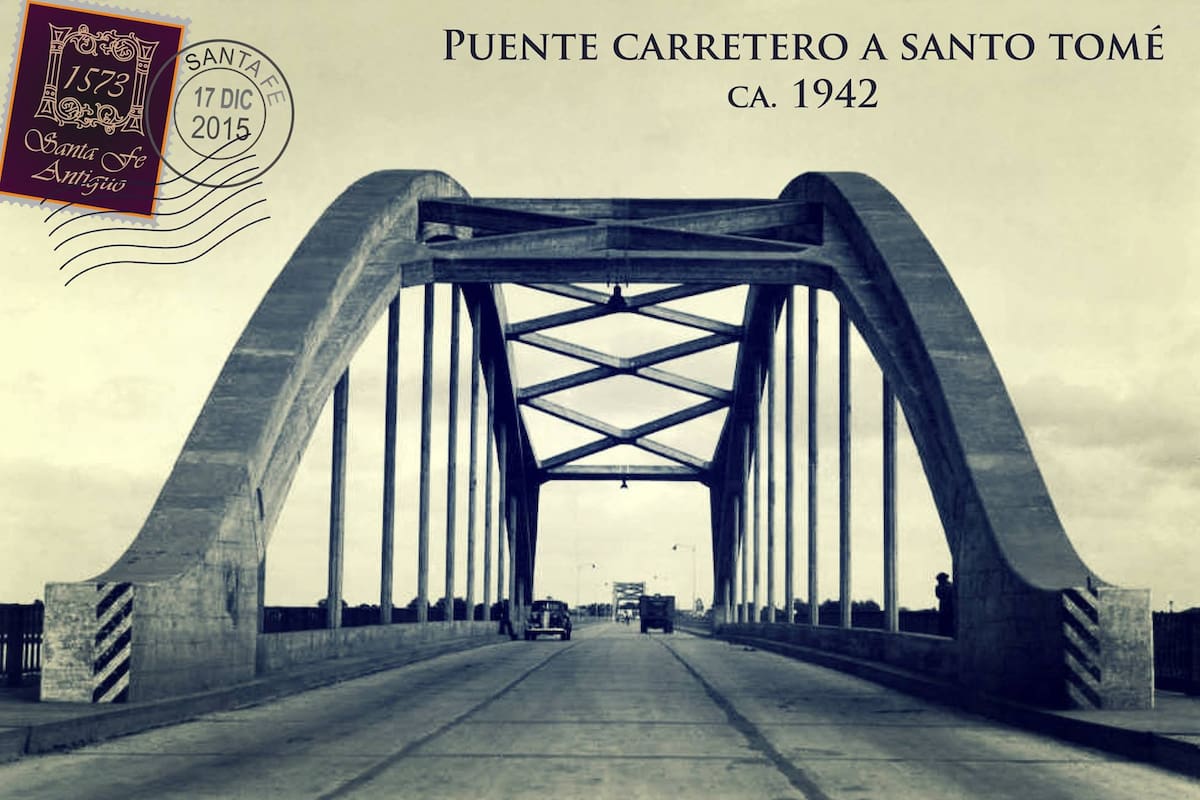 Puente carretero en 1942.