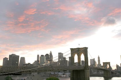 Puente de Brooklyn vista panorámica