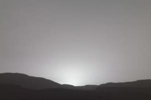 Puesta de sol en Marte capatada por Perseverance