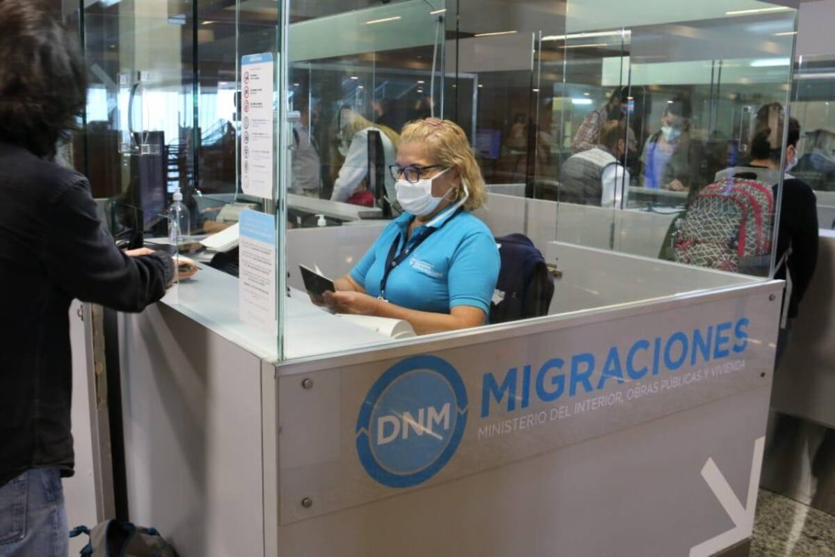 Puesto de Migraciones en Ezeiza