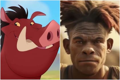 Pumba de El rey león según la inteligencia artificial