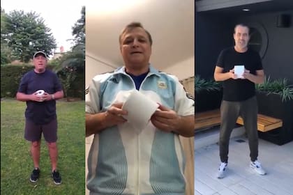 Pumpido, Bertoni y Batista, tres campeones mundiales y protagonistas de una inesperada publicidad
