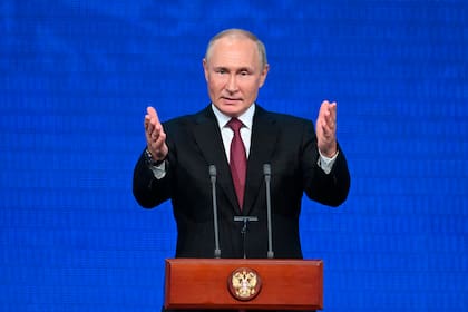 Putin, ayer, durante un evento en el Kremlin