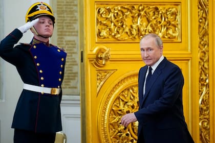Putin, ayer, en el Kremlin