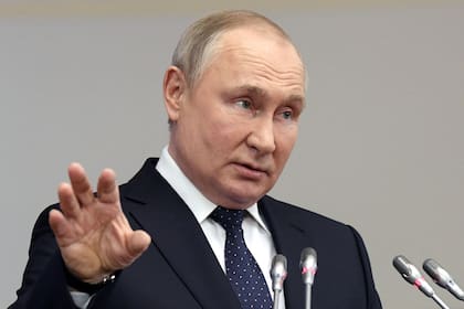 Putin, durante un discurso en una reunión en el Parlamento ruso, el 27 de abril pasado
