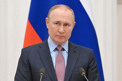 Putin, en una conferencia de prensa este viernes en el Kremlin (Photo by Sergei GUNEYEV / Sputnik / AFP)