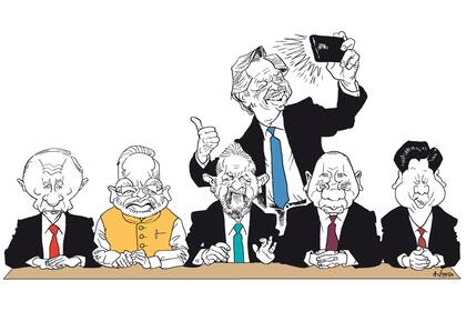 Putin, Modi, Lula, Alberto Fernández, Ramaphosa y Xi Jinping