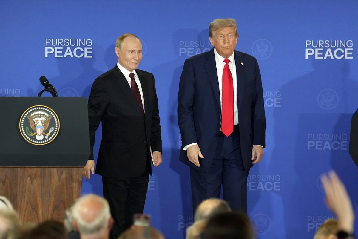 Putin y Trump en Anchorage, Alaska, en agosto de 2025