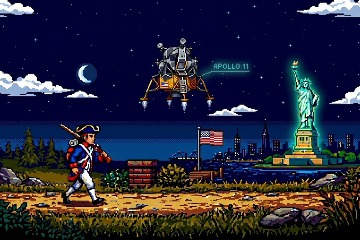 Quarter Millennium Quest es una trivia de 12 preguntas organizadas en cuatro eras históricas