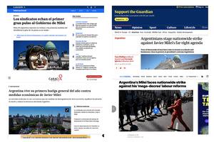 Qué dijeron los medios internacionales sobre la marcha contra Milei