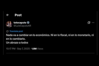 Qué dijo Luis Caputo
