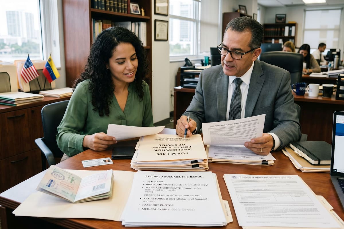 Qué documentos debe tener en cuenta un solicitante para ajuste de estatus