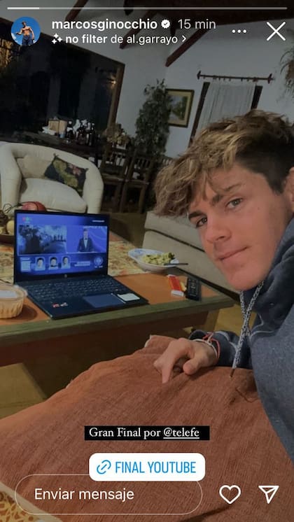 Qué estaba haciendo Marcos Ginocchio durante la final de Gran Hermano