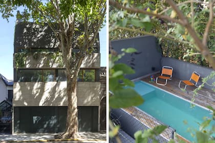 ¿Qué hay arriba de este edificio en el Palermo más residencial? Una pileta que, por suerte para sus dueños, ni se adivina desde la calle.