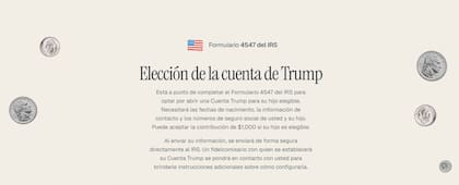 Qué niños pueden aplicar para tener una cuenta Trump (trumpaccounts.gov)