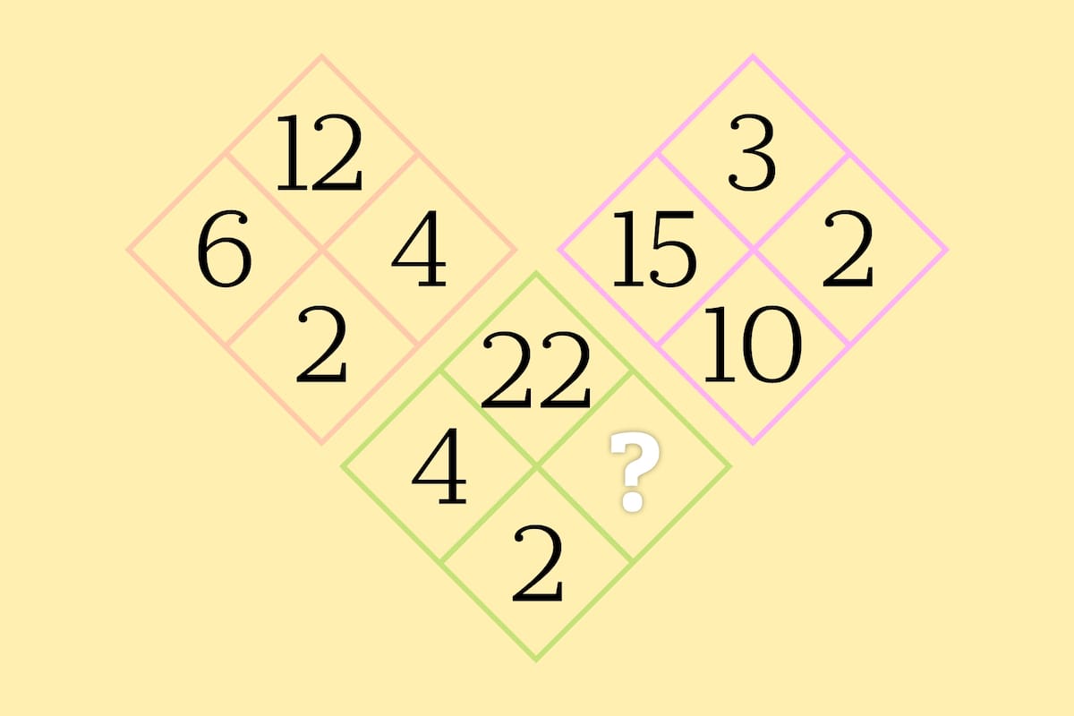 ¿Qué número falta e el tercer rombo?