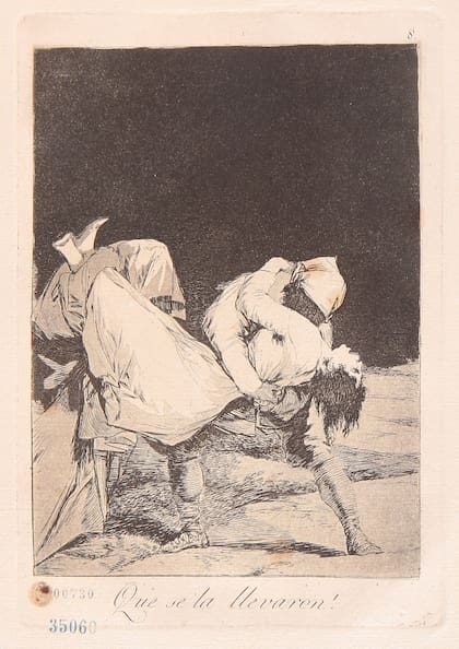 "Que se la llevaron!", de la serie "Caprichos" (1797-1799), Francisco de Goya y Lucientes