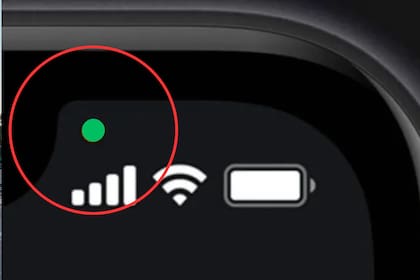 Qué significa el punto verde en la pantalla del iPhone