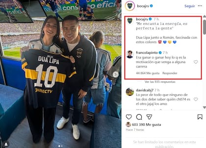 "Que venga a alguna carrera", propuso el piloto en un comentario de redes sociales