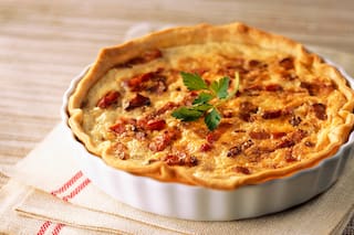 Quiche de tomate, gruyere y panceta