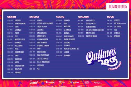 Quilmes Rock 2022: grilla y horarios del Dia 2