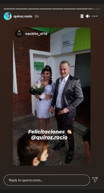 Quiroz y Etchepare, recién casados