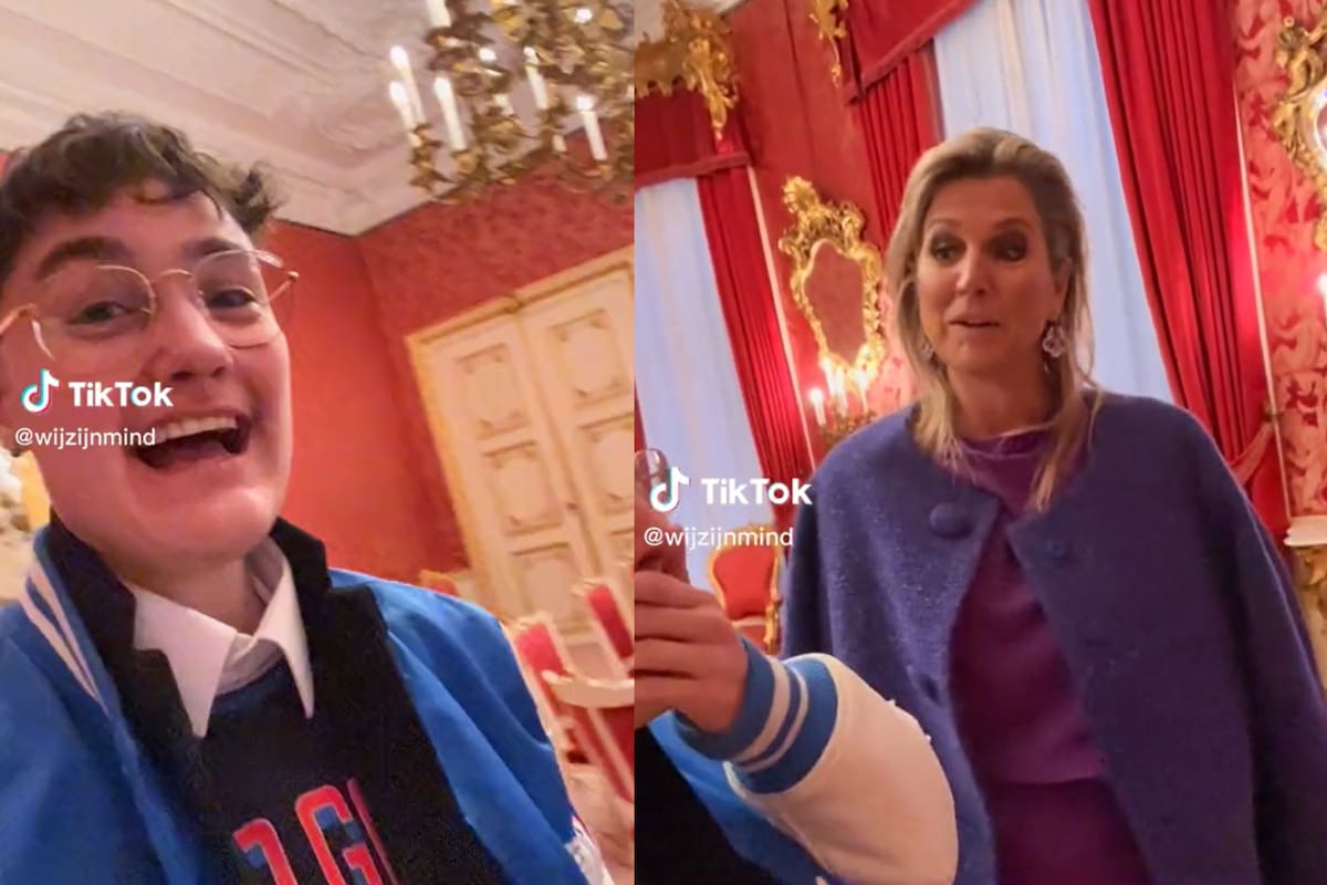Quiso hacer un TikTok con la reina Máxima de Holanda pero tuvo un increíble pifie