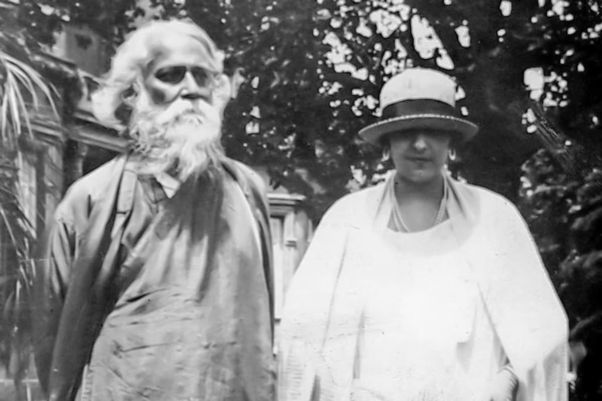 Rabindranath Tagore y Victoria Ocampo, durante la estadía del Premio Nobel de Literatura en Buenos Aires, en 1924