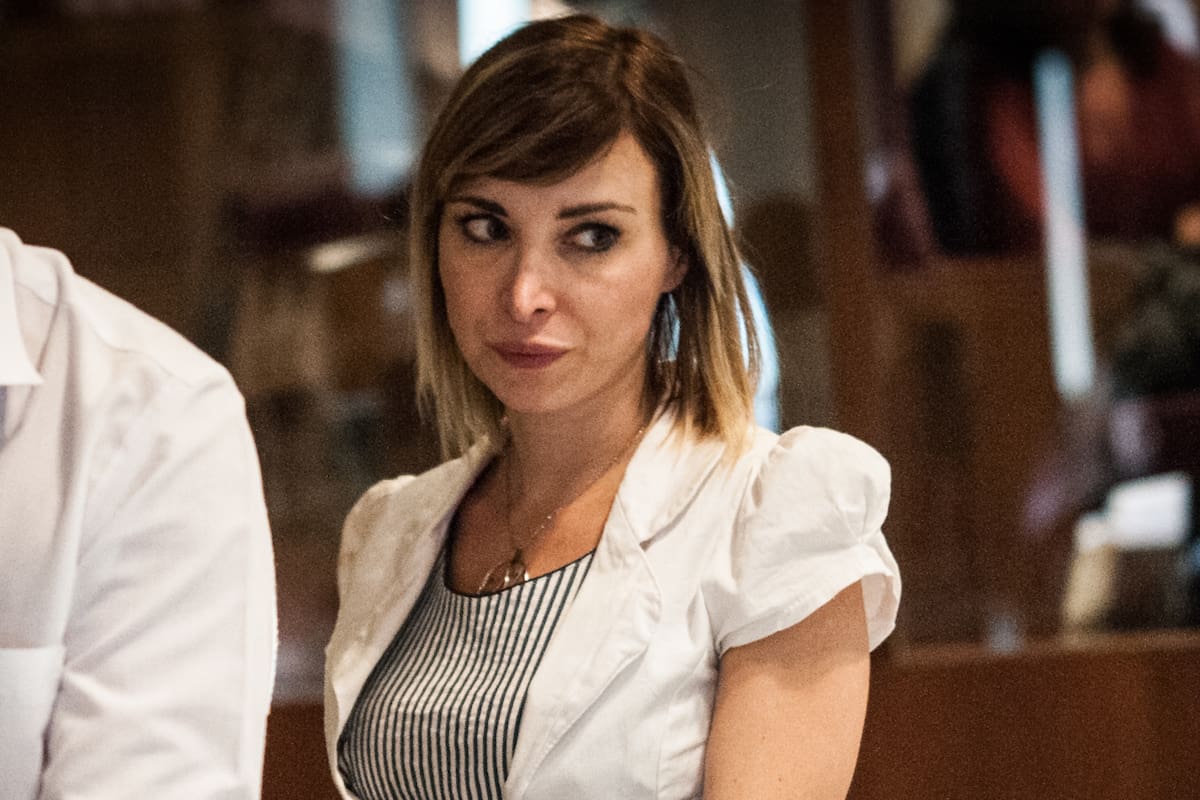 Rachele Mussoliniduring The session of the Capitoline Assembly ends in advance. After two hours of meeting of the conference of group leaders and a round of opposition speeches, the PD left the hall in protest at the lack of presence of the mayor of Rome Virginia Raggi on June 14, 2018 in Rome, Italy. (Photo by Andrea Ronchini/NurPhoto via Getty Images)